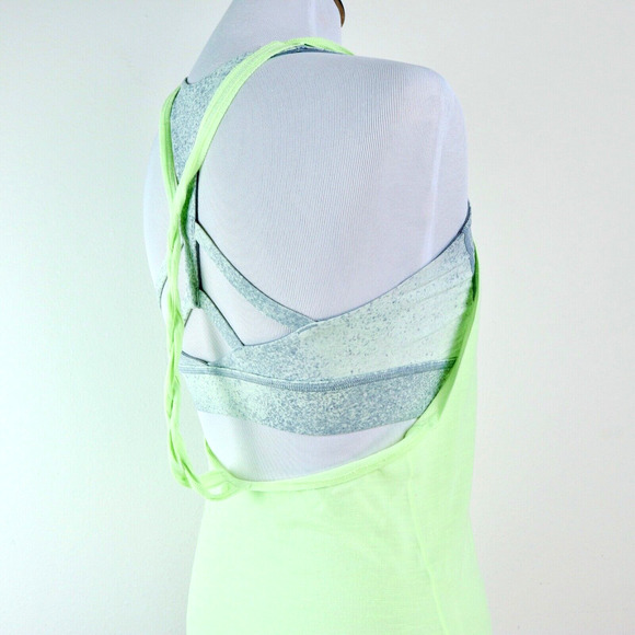 Lululemon Size 4 Twist & Toil Tank Top 2 in 1 Mint Citrus *as is* - Picture 7 of 10
